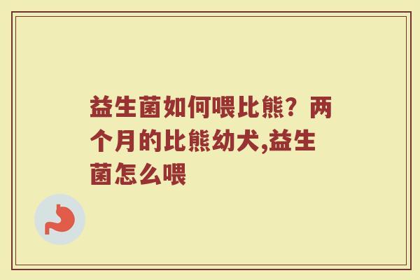 益生菌如何喂比熊？两个月的比熊幼犬,益生菌怎么喂