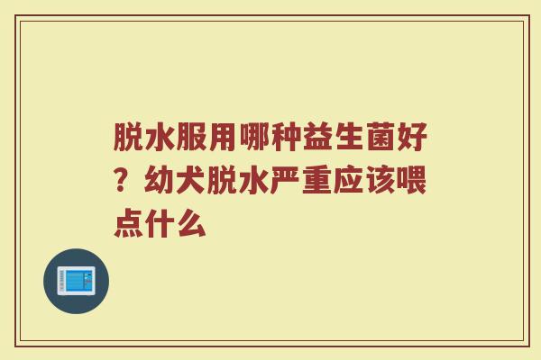 脱水服用哪种益生菌好?幼犬脱水严重应该喂点什么 脱水服用哪种益生菌好?幼犬脱水严重应该喂点什么