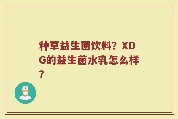种草益生菌饮料？XDG的益生菌水乳怎么样？
