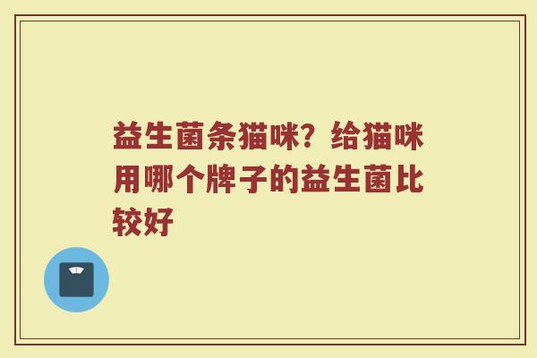 益生菌条猫咪？给猫咪用哪个牌子的益生菌比较好