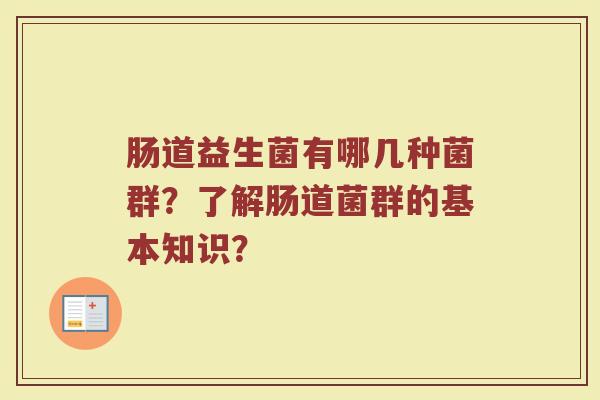 肠道益生菌有哪几种菌群?了解肠道菌群的基本知识? 肠道益生菌有哪几种菌群?了解肠道菌群的基本知识?