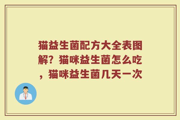 猫益生菌配方大全表图解？猫咪益生菌怎么吃，猫咪益生菌几天一次