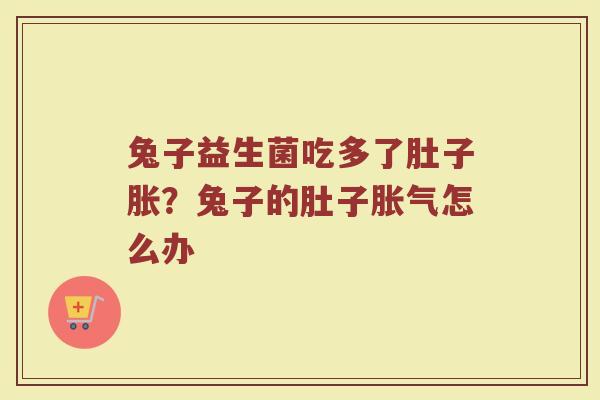 兔子益生菌吃多了肚子胀?兔子的肚子怎么办 兔子益生菌吃多了肚子胀?兔子的肚子怎么办