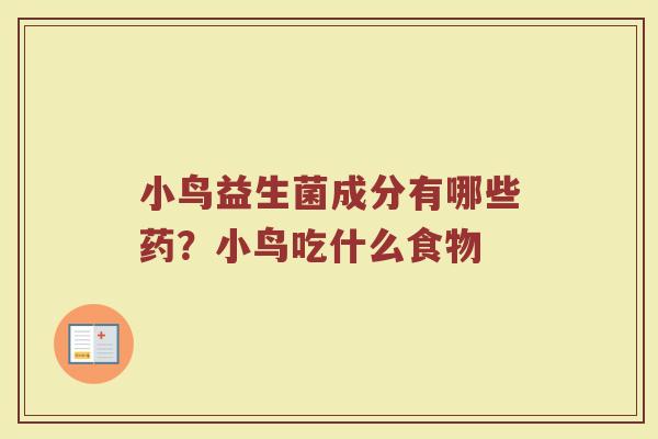小鸟益生菌成分有哪些药？小鸟吃什么食物