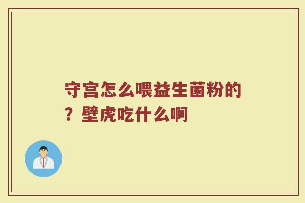 守宫怎么喂益生菌粉的?壁虎吃什么啊 守宫怎么喂益生菌粉的?壁虎吃什么啊
