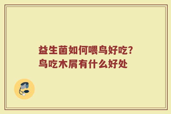 益生菌如何喂鸟好吃？鸟吃木屑有什么好处