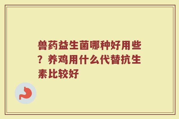 兽药益生菌哪种好用些？养鸡用什么代替抗生素比较好