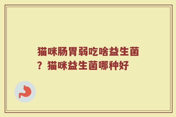 猫咪肠胃弱吃啥益生菌？猫咪益生菌哪种好
