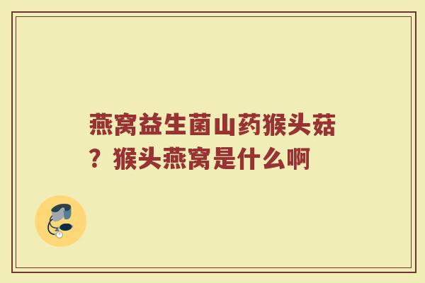 燕窝益生菌山药猴头菇?猴头燕窝是什么啊 燕窝益生菌山药猴头菇?猴头燕窝是什么啊