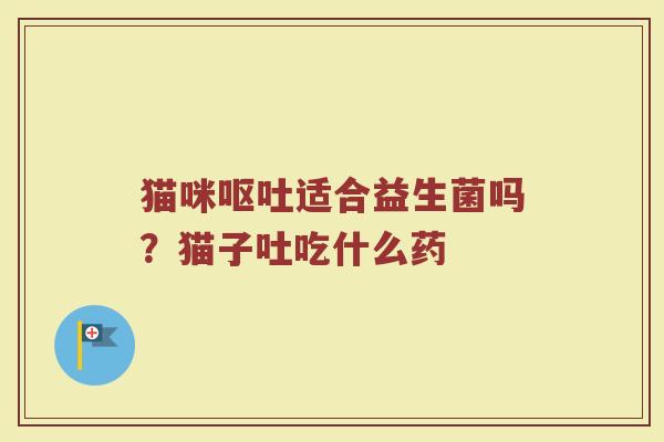 猫咪适合益生菌吗？猫子吐吃什么药