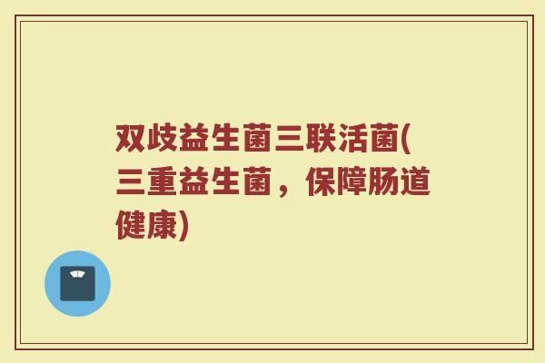 双歧益生菌三联活菌(三重益生菌,保障肠道健康) 双歧益生菌三联活菌(三重益生菌,保障肠道健康)