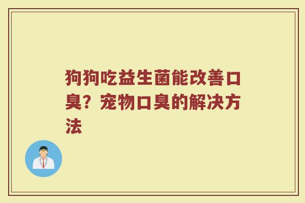 狗狗吃益生菌能改善口臭？宠物口臭的解决方法