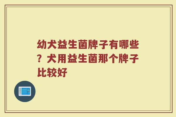幼犬益生菌牌子有哪些？犬用益生菌那个牌子比较好