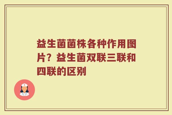益生菌菌株各种作用图片？益生菌双联三联和四联的区别