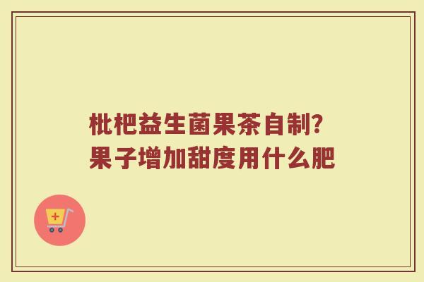 枇杷益生菌果茶自制？果子增加甜度用什么肥