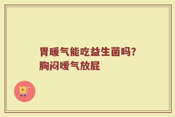 胃暖气能吃益生菌吗？胸闷嗳气放屁