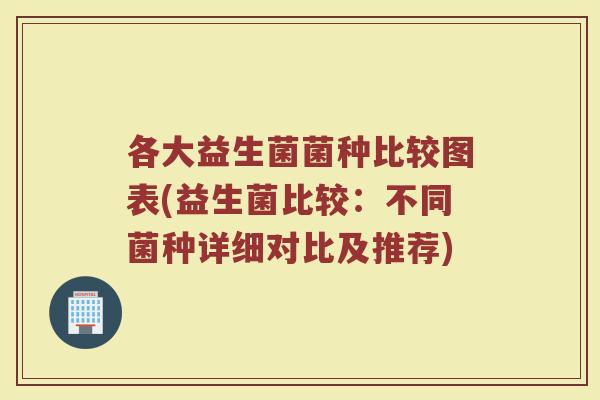 各大益生菌菌种比较图表(益生菌比较:不同菌种详细对比及推荐)