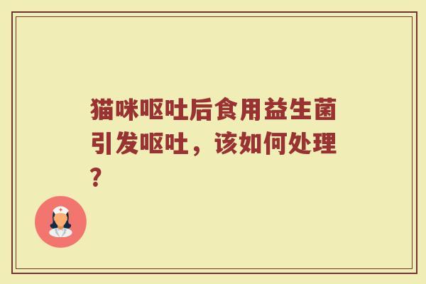 猫咪呕吐后食用益生菌引发呕吐,该如何处理?