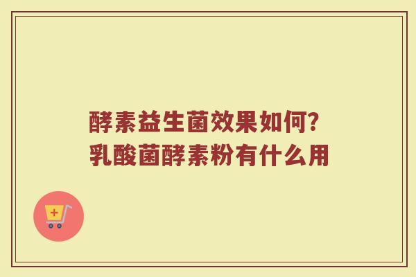 酵素益生菌效果如何?乳酸菌酵素粉有什么用