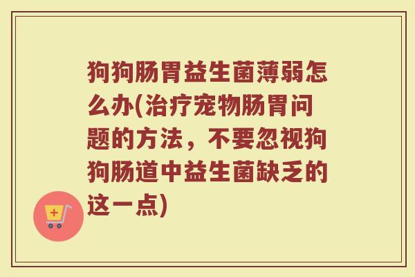 狗狗肠胃益生菌薄弱怎么办(治疗宠物肠胃问题的方法,不要忽视狗狗肠道中益生菌缺乏的这一点)