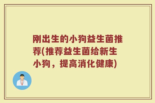 刚出生的小狗益生菌推荐(推荐益生菌给新生小狗，提高消化健康)