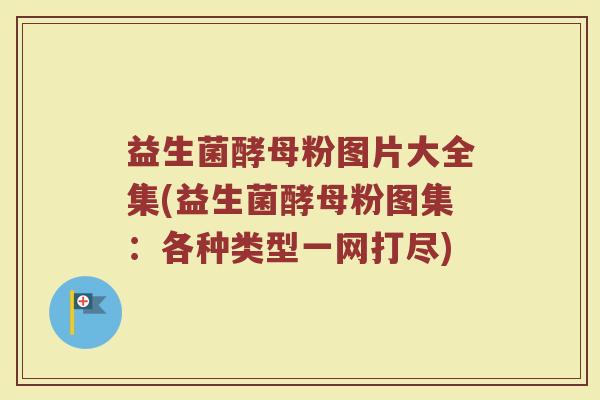 益生菌酵母粉图片大全集(益生菌酵母粉图集:各种类型一网打尽)