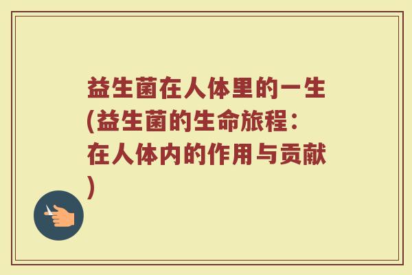 益生菌在人体里的一生(益生菌的生命旅程:在人体内的作用与贡献)