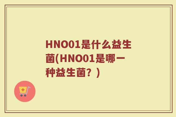 HNO01是什么益生菌(HNO01是哪一种益生菌？)