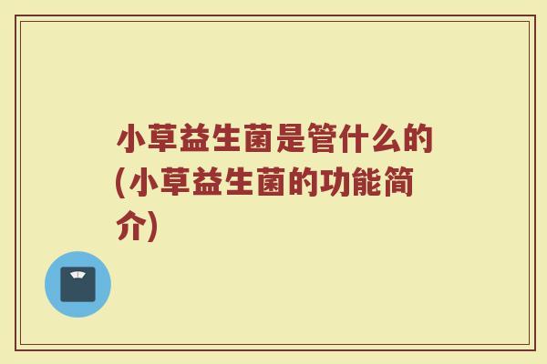 小草益生菌是管什么的(小草益生菌的功能简介)