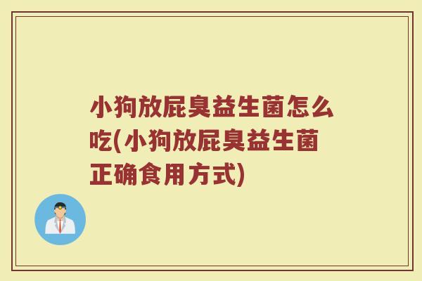 小狗放屁臭益生菌怎么吃(小狗放屁臭益生菌正确食用方式)