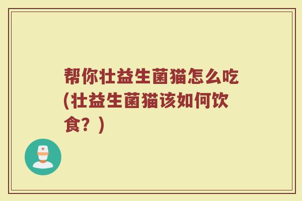 帮你壮益生菌猫怎么吃(壮益生菌猫该如何饮食？)