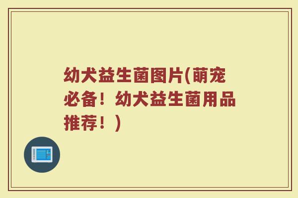 幼犬益生菌图片(萌宠必备！幼犬益生菌用品推荐！)