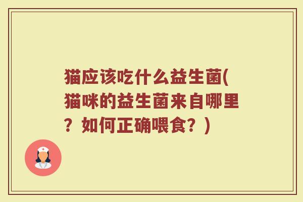 猫应该吃什么益生菌(猫咪的益生菌来自哪里？如何正确喂食？)