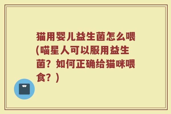 猫用婴儿益生菌怎么喂(喵星人可以服用益生菌？如何正确给猫咪喂食？)
