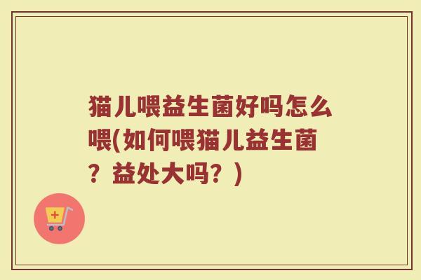 猫儿喂益生菌好吗怎么喂(如何喂猫儿益生菌？益处大吗？)