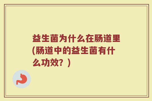 益生菌为什么在肠道里(肠道中的益生菌有什么功效？)