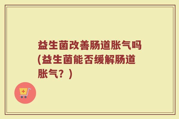 益生菌改善肠道胀气吗(益生菌能否缓解肠道胀气？)