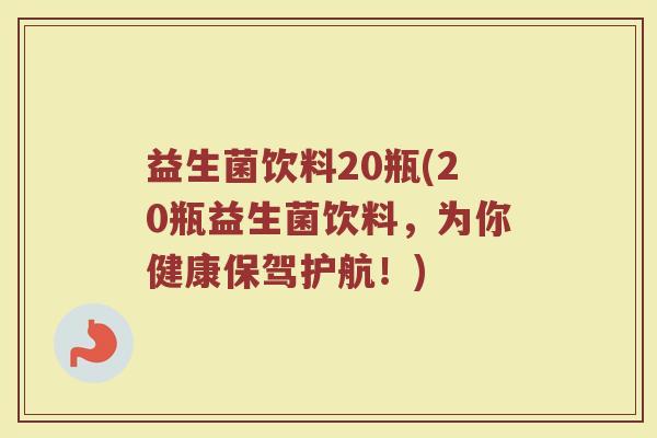 益生菌饮料20瓶(20瓶益生菌饮料，为你健康保驾护航！)
