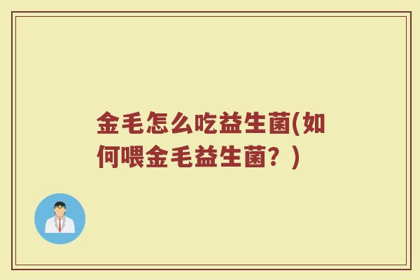 金毛怎么吃益生菌(如何喂金毛益生菌？)