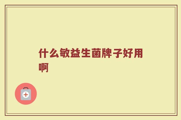 什么敏益生菌牌子好用啊