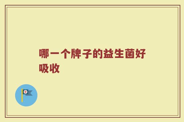 哪一个牌子的益生菌好吸收