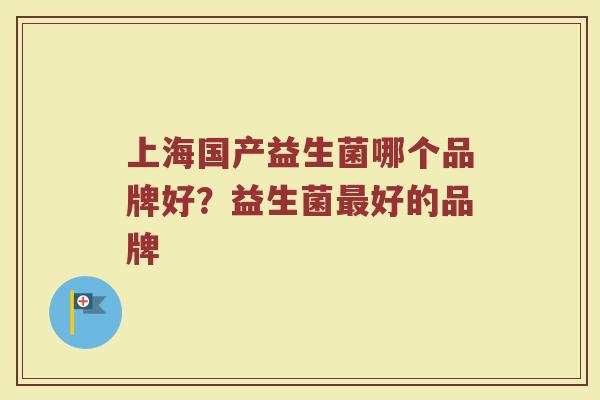 上海国产益生菌哪个品牌好？益生菌最好的品牌