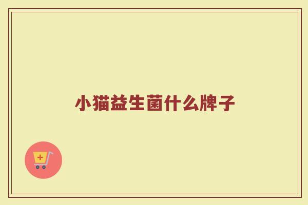 小猫益生菌什么牌子