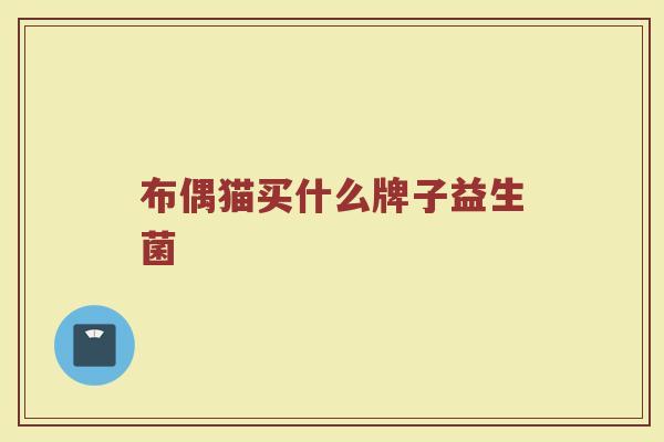 布偶猫买什么牌子益生菌