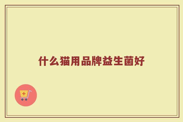 什么猫用品牌益生菌好