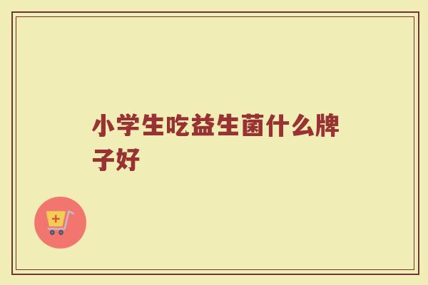 小学生吃益生菌什么牌子好
