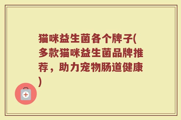 猫咪益生菌各个牌子(多款猫咪益生菌品牌推荐，助力宠物肠道健康)