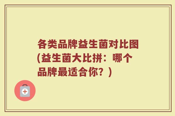 各类品牌益生菌对比图(益生菌大比拼:哪个品牌适合你?) 各类品牌益生菌对比图(益生菌大比拼:哪个品牌适合你?)