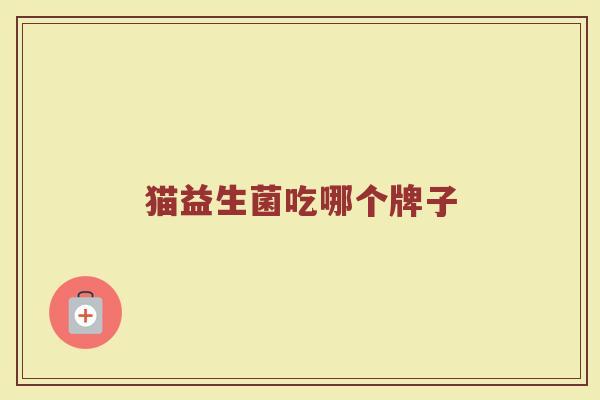 猫益生菌吃哪个牌子