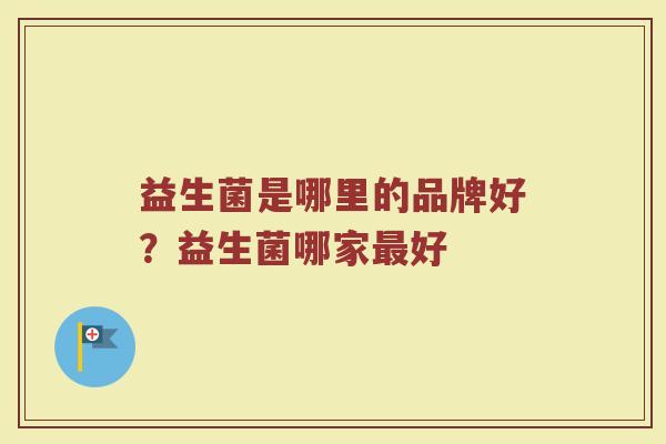 益生菌是哪里的品牌好？益生菌哪家最好